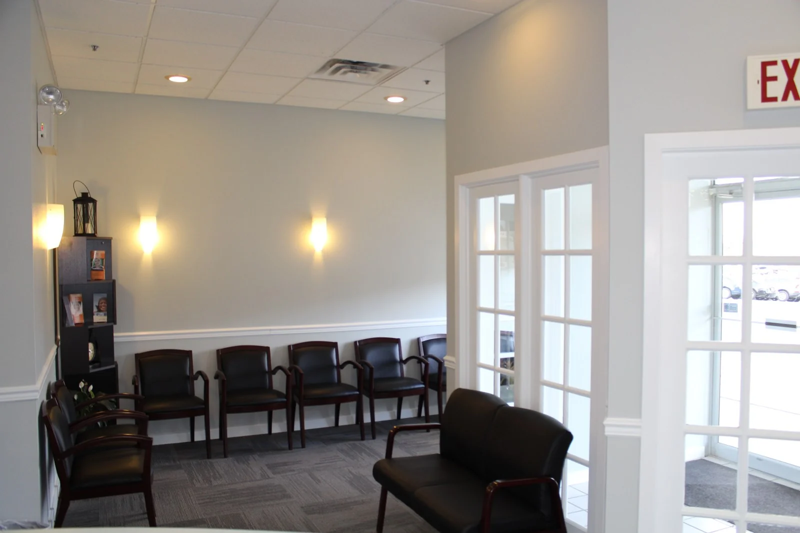 Practice reception area